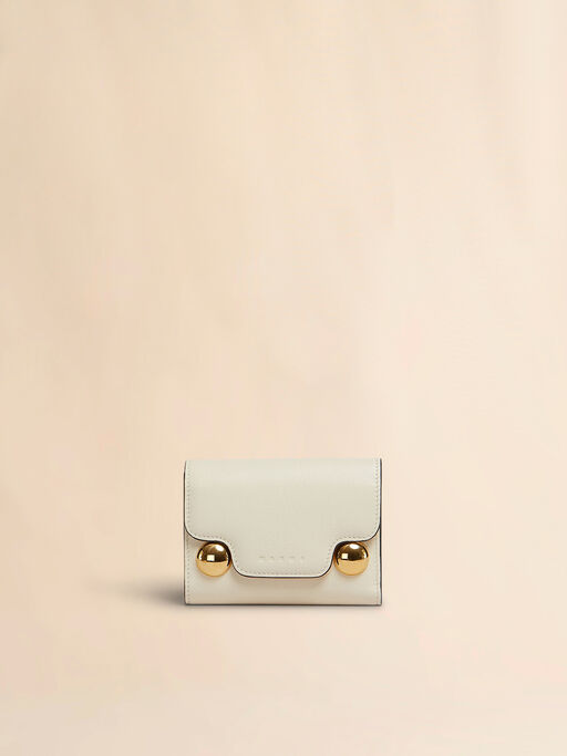 Cream leather Trunkaroo trifold wallet - Wallets