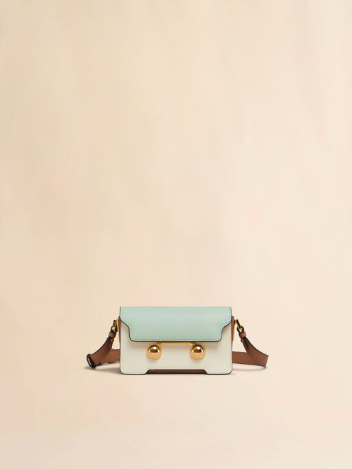 Green cream and brown leather Trunkaroo mini shoulder bag - Shoulder Bags