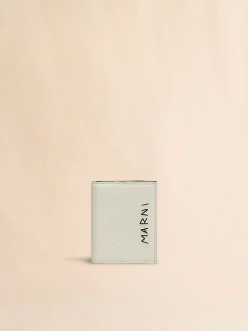 Ivory leather key holder with Marni Mending - Wallets