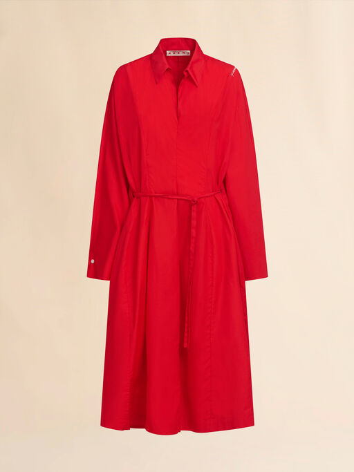 Organic cotton shirt dress with Marni Symbol - Dresses