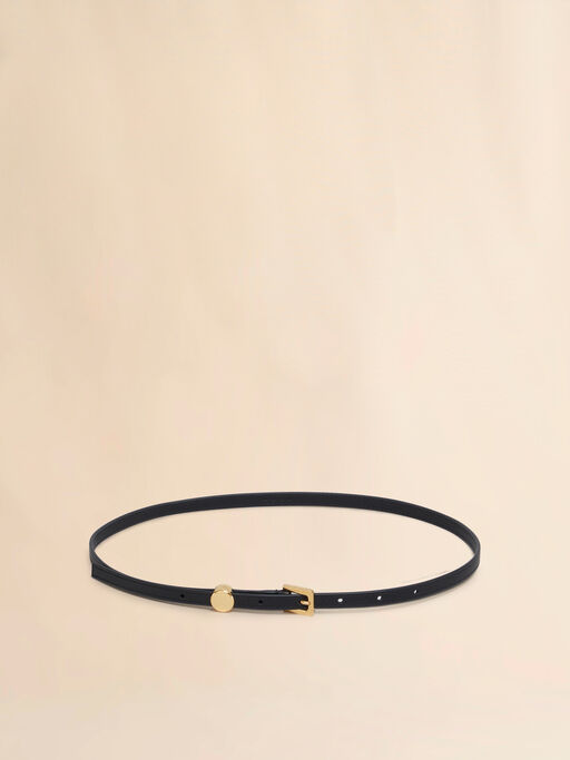 Ceinture Envelope en cuir noir - Ceintures